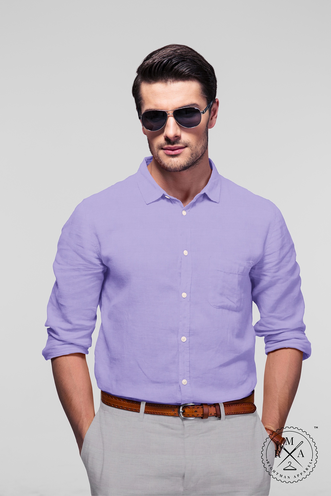Purple Textured Shirt SH296